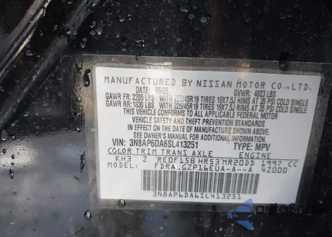 2025 Nissan Kicks Sr Fwd from USA, damaged, VIN 3N8AP6DA6SL413251